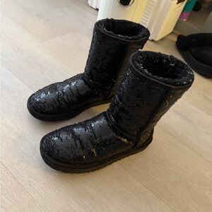 Vintage UGG Black Sequin Boots